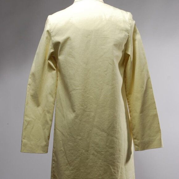 Free People Yellow Twill Cotton Zip-Front Coat Size M - Picture 2 of 4